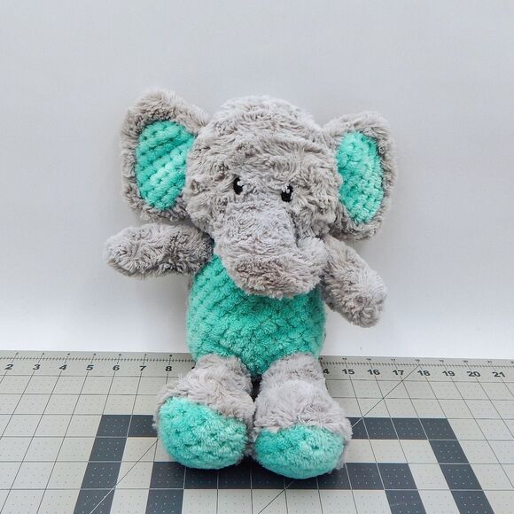 Spark Create Image Elephant Plush Grey Crinkle Ears Rattle Stuffed Animal - Picture 1 of 9